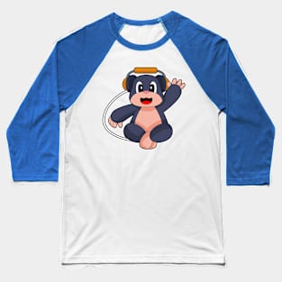 Mole Musician Headphone Music Baseball T-Shirt